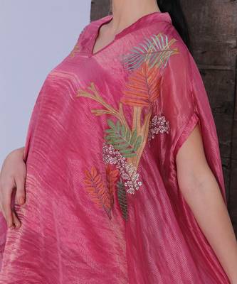 Rose Pink Ruffled Tunic And Pant Set 4