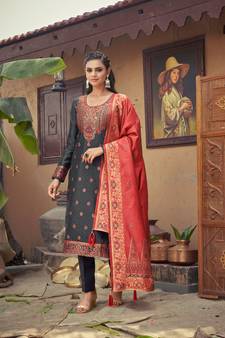 Black woven banarasi salwar