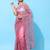 Dark pink embroidered net saree with blouse