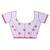 Dark pink embroidered net saree with blouse
