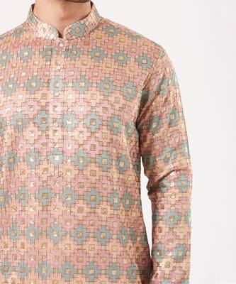 Blush Pink Embroidered Kurta 3