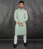 Mint Georgette Kurta