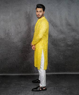 Yellow Georgette Kurta 2