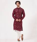 Maroon Georgette Kurta
