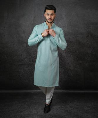 Mint Hand Pleated Kurta 2