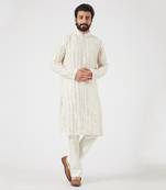 White Georgette Chikankari Kurta