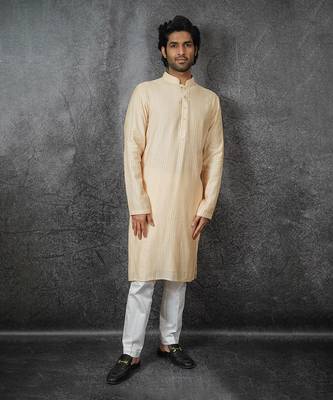 Cream Embroidered Kurta 1