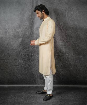 Cream Embroidered Kurta 2