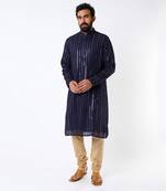 Midnight Blue Georgette Kurta