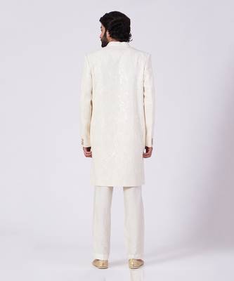 White Embroidered Sherwani Set 2