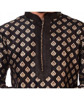 Erach India Men Printed Dupion Silk Straight Kurta 2