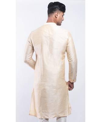 Erach India Men Printed Dupion Silk Straight Kurta 3