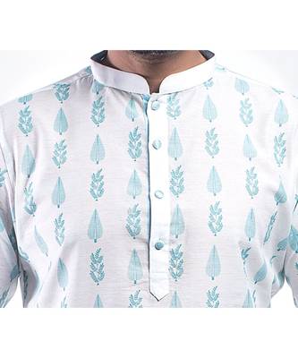 Erach India Men Printed Dupion Silk Straight Kurta 3