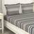 KOPA 100% Pure Cotton Double Bedsheet With 2 Pillow Covers  3pc set (castillo) stripe grey
