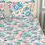 KOPA 100% Pure Cotton Double Bedsheet With 2 Pillow Covers  3pc set (castillo) floral blue