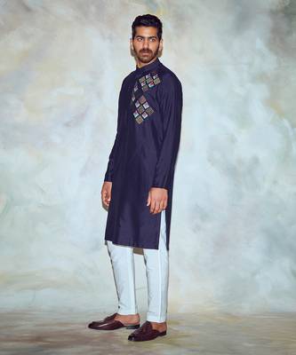 Dark Blue Kurta 2