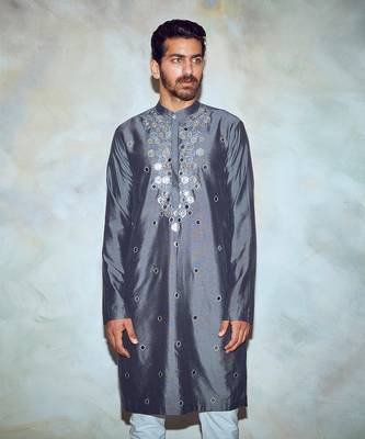 Grey Kurta And Bundy 2