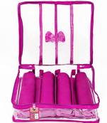 atorakushon Satin Bangle Box Jewellery Pouch 4 Rod Bangle Storage Box Travel Wardrobe Wedding Set for (Purple)
