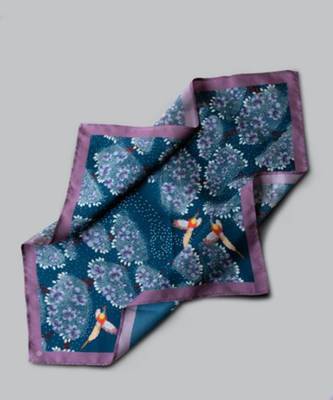 Jacaranda  Silk  Handkerchief 2