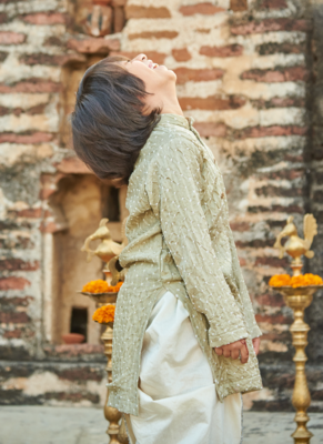 Bandhani Kurta With Dhoti Set 3