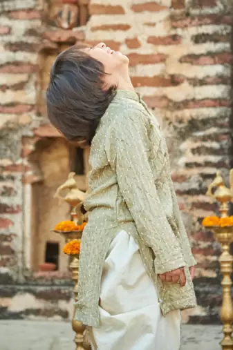 Bandhani Kurta With Dhoti Set