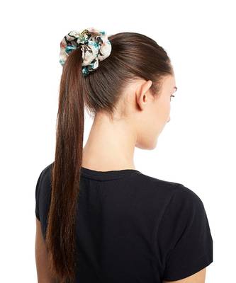 Payal Singhal Set of 6 Assorted Silkmul Scrunchies in Signature Prints 2