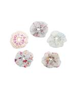 Payal Singhal Set of 5 Assorted Organza and Silkmul Scrunchies in Signature Prints