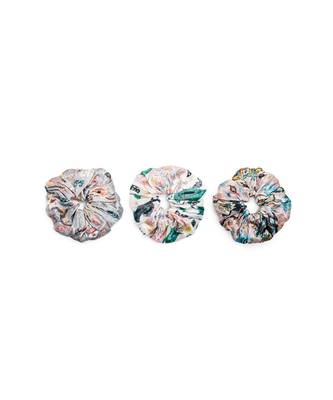 Payal Singhal Set of 3 Assorted Velvet Scrunchies in Signature Prints 1