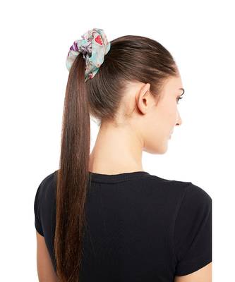 Payal Singhal Set of 3 Assorted Organza and Silkmul Scrunchies in Signature Prints 2