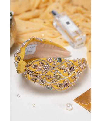 Joey & Pooh X Payal Singhal Gyselle Mustard Headband 1