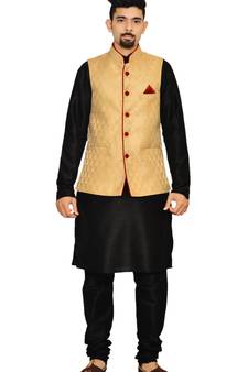 Men's Black Matching With Gold Jacket