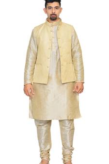 men's Double Tone Matching With New Gold Jacket