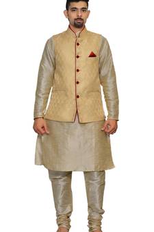 men's Double Tone Matching With Gold Jacket