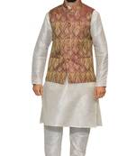 Men's White Matching With Purple Jacket