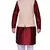 men's Maroon Kurta White Pyjami With New Gold Jacket