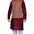 Men's Maroon Kurta White Pyjami With Maroon Jacket