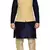 Men's Navy Blue Kurta Gold Pyjami With New Gold Jacket