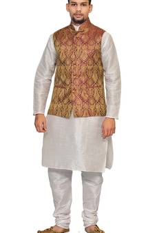 men's White Matching With Purple Jacket