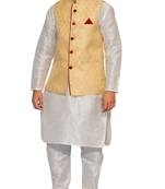 Men's White Matching With Gold Jacket