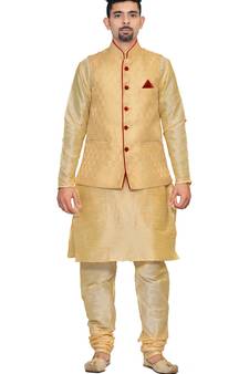Men's Double Tone Matching With Gold Jacket