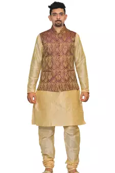 Men's Double Tone Matching With Purple Jacket