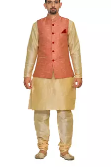 men's Double Tone Matching With Pink Jacket