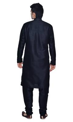 Men's Balck Matching Kurta Pyjama Set 2