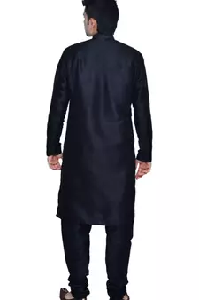 Men's Balck Matching Kurta Pyjama Set