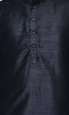 Men's Balck Matching Kurta Pyjama Set 3