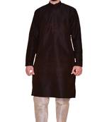 Men's Brown Kurta with Gold Churidhar