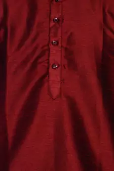 Men's Maroon Kurta with white Churidhar