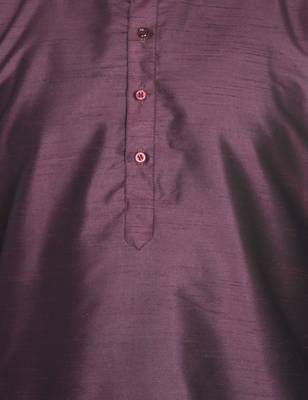 Men's Pink Violet Kurta White Dhoti 4