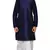 Men's Nevy Blue Kurta with White Dhoti