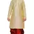 Men's Golden Kurta Red Dhoti